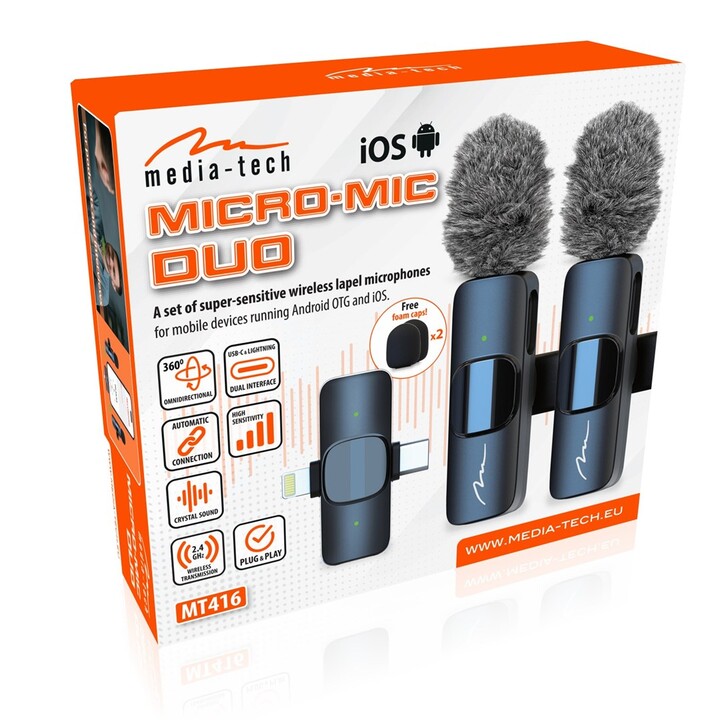 Micro-Mic Duo MT416 Lavalier Microphone Set