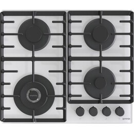 Gorenje GTW642SYW, Placa de fogão a gás de alta resistência com estética moderna e comandos de precisão montados na frente, Bran