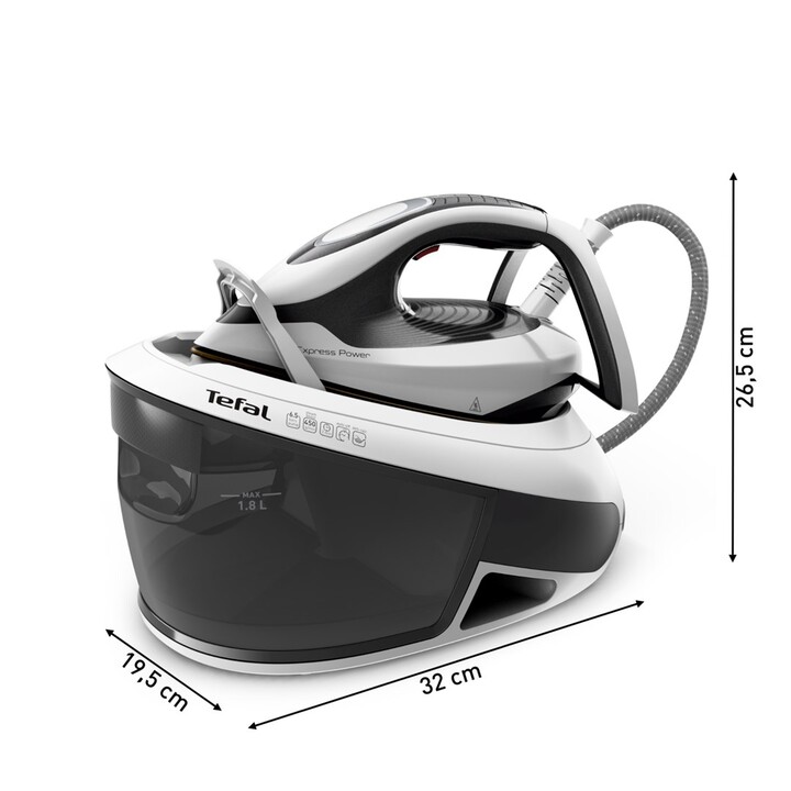 Tefal Express Power SV8130 2800 W 1,8 L Durilium AirGlide Autoclean soleplate Noir, Blanc