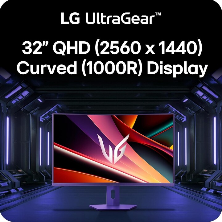 Monitor LCD LG 32" 2560 x 1440 pixel Quad HD Rapporto di aspetto nativo 16:9 LCD Curvo 32G600A-B