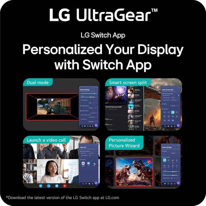 Monitor LCD LG 32" 2560 x 1440 pixel Quad HD Rapporto di aspetto nativo 16:9 LCD Curvo 32G600A-B