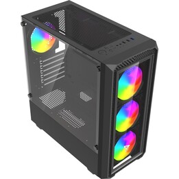 Savio Noctis Glass RGB Cube Noir
