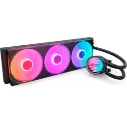 NZXT Kraken Core RGB - Système de refroidissement liquide AIO 360 mm avec capuchon et ventilateur central RGB (noir) RL-KR36C-B1