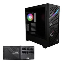 ADATA XPG PC-Gehäuse Starker Air BTF Midi-Tower schwarz + Netzteil Core Reactor II VE 850W