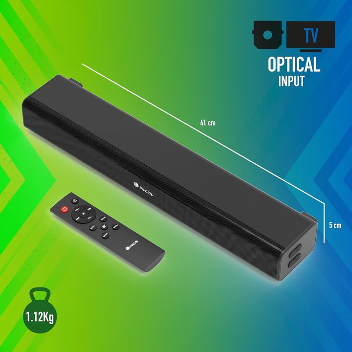 Barra de som com Bluetooth NGS Subway/ 40 W/ 2.0/ Preto