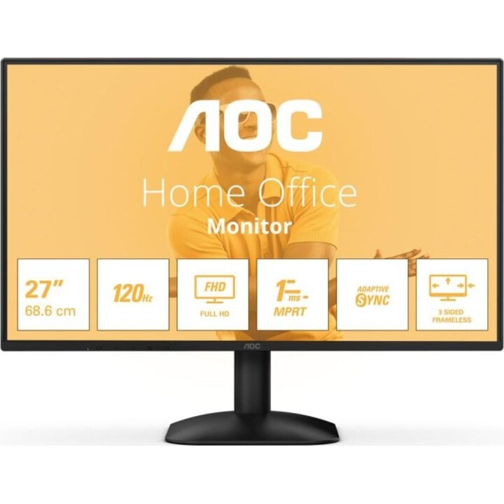 Moniteur de synchronisation adaptative MPRT 27" Full HD 120 Hz 1 ms AOC 27B31H - Noir