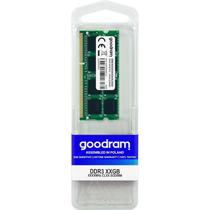 Módulo de memória Goodram DDR3 de 4GB, 1600 MHz