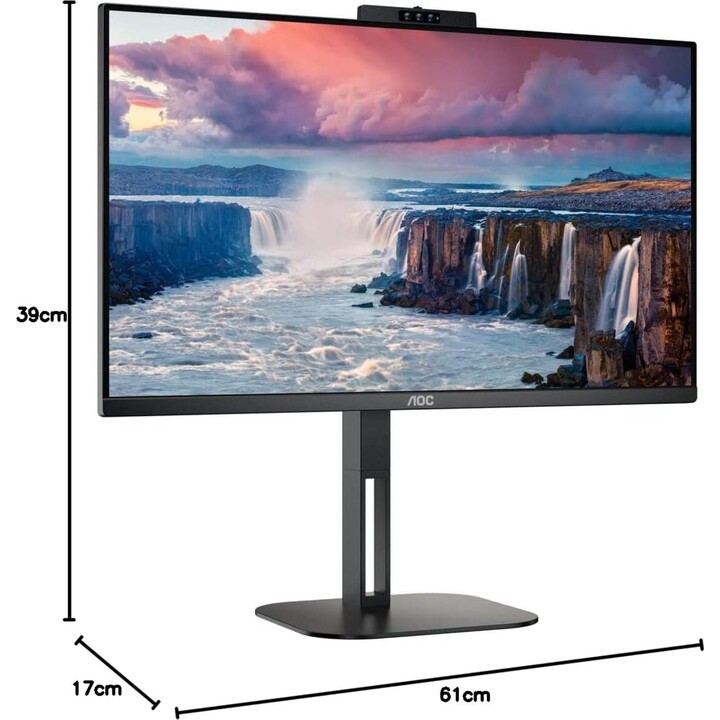 AOC 24V5CW - Monitor FHD de 24 polegadas, 75 Hz, IPS, conectividade USB-C, Windows Hello WebCam