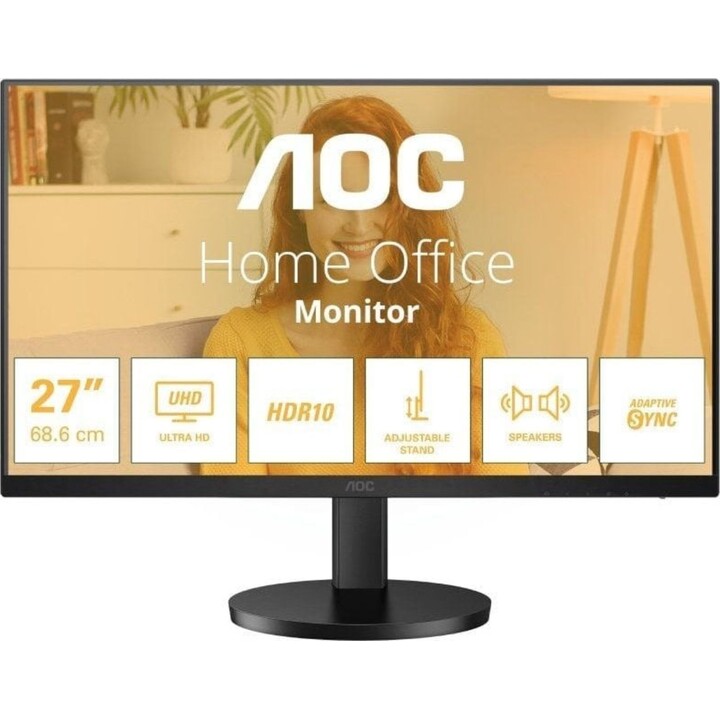 Monitor AOC U27B3AF 27" LED IPS UltraHD 4K, Altavoces, Altura Ajustable