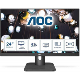 AOC 24E1Q Monitor 24 Inch FHD, 60Hz, IPS, 5 ms GtG, Speakers (1920x1080, 1x HDMI 1.4, 1x DP 1.2), Black