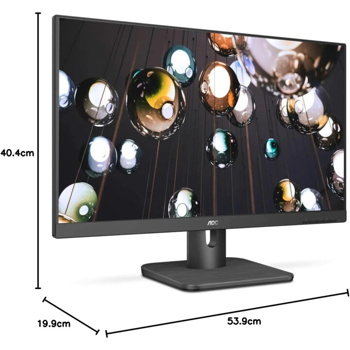 AOC 24E1Q Monitor 24 Inch FHD, 60Hz, IPS, 5 ms GtG, Speakers (1920x1080, 1x HDMI 1.4, 1x DP 1.2), Black