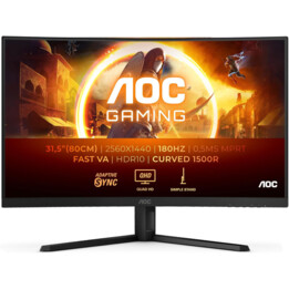 AOC CQ32G4VE Gaming-Monitor 32 Zoll QHD gebogen, 180 Hz, schnelle VA, 1 ms GtG, adaptive Synchronisierung, HDR10