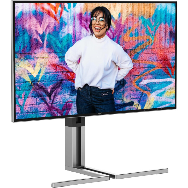 AOC U27U3CV Monitor 27 Pulgadas UHD, 60Hz, Nano IPS, 4 ms GtG, Adaptive Sync., VESA HDR400, Altura Ajustable