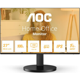 AOC 27B3CA2 Monitor 27 Inch FHD, 100Hz, IPS, 1 ms MPRT, Adaptive Sync., Speakers (1920x1080, 1x HDMI 1.4, USB-Hub), Black