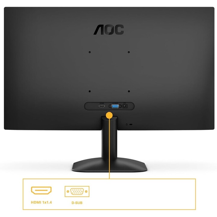 AOC 24B35HM2 Monitor 24" FHD, WLED, 100 Hz, VA, 1 ms MPRT, Adaptive Sync., Blue Light