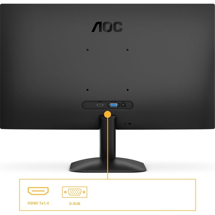 AOC 24B31H Monitor 24" FHD, WLED, 120 Hz, IPS, 1 ms MPRT, Adaptive Sync., Blue Light, color negro
