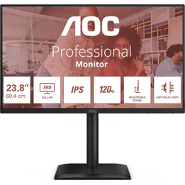 Monitor AOC 24E4U 23,8" LED IPS Full HD 120Hz Regolazione altezza FreeSync USB Altoparlanti