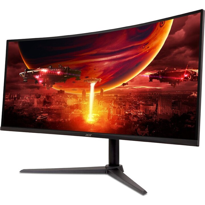 Monitor LCD|ACER|Nitro ED340CUJ0bmiipx|34"|Juegos/21:9|Panel VA|3440x1440|21:9|120 Hz|1 ms|Altavoces|Altura ajustable|UM.CE