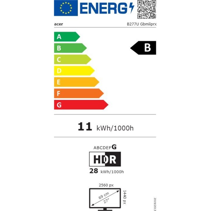 Acer Vero B277UGbmiiprzx Monitor 68,6 cm (27 Zoll)