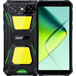 Oukitel G5, 4+12GB RAM, 256GB/TF 1TB, doppia luce da campeggio 900LM, 6 display, 6300mAh, 13MP, doppia SIM, verde