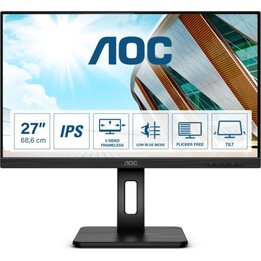 AOC 27P2Q Monitor 27 Inch FHD, 75Hz, IPS, 4 ms GtG, Adaptive Sync., Adjustable height, Speakers