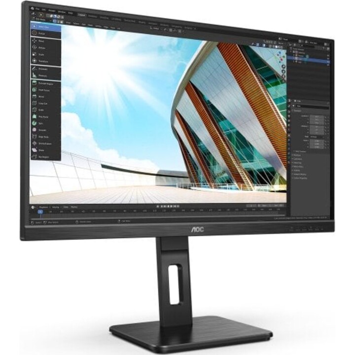 Monitor AOC 27P2Q 27 pollici FHD, 75 Hz, IPS, 4 ms GtG, Adaptive Sync., Altezza regolabile, Altoparlanti