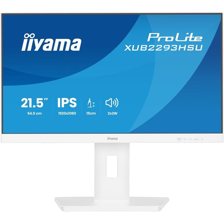 Iyama Prolite Monitor, 21,5 Zoll, 54,5 cm, IPS-Panel-Technologie, LED, 1920 x 1080, 100 Hz, Mattweiß