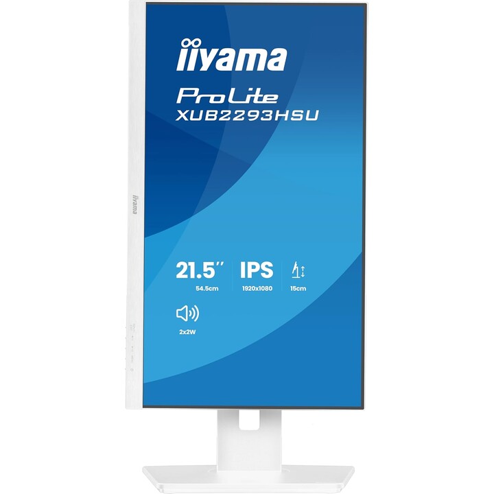 Moniteur Iyama Prolite, 21,5 pouces, 54,5 cm, technologie de dalle IPS LED, 1920 x 1080, 100 Hz, blanc mat
