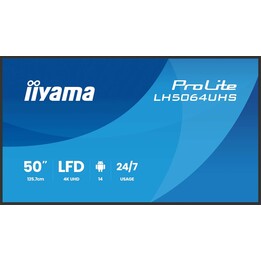 Iiyama Monitor 50" 3840x2160, Uhd Va Dled 500cd/m, Horiz Y Vert, Mm 2x 10w, 2x Hdmix 1x Usb-c, Usb 2.0 400x300 - Wallmount