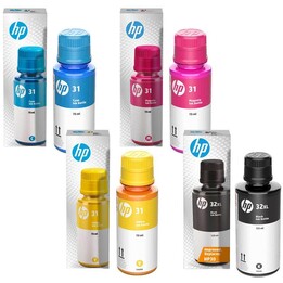 Cartouches d´encre HP Original 31/32XL - Pack de 4 : cyan, magenta, jaune, noir