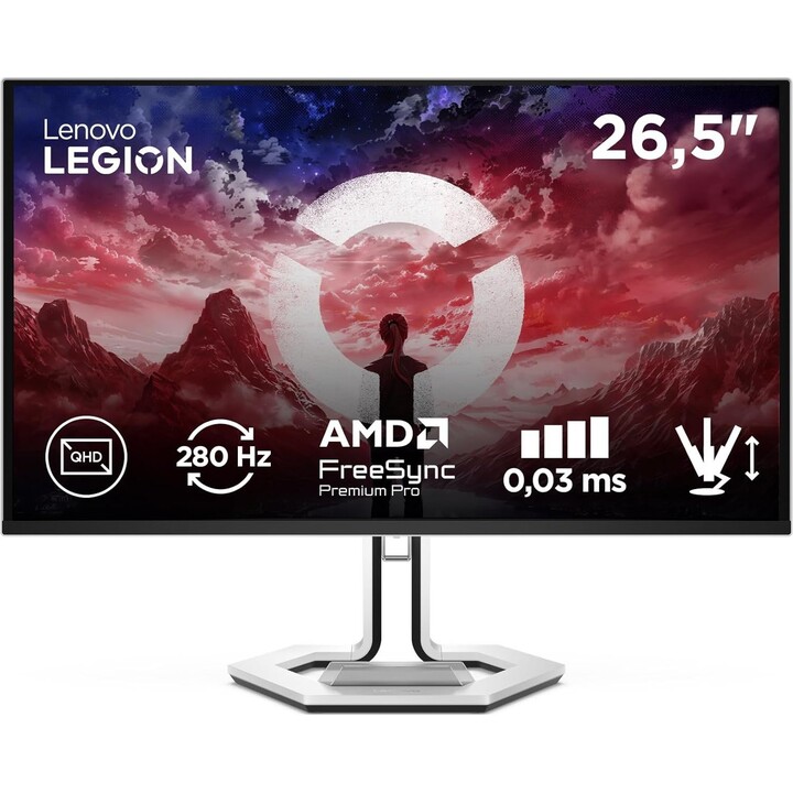 Lenovo Legion Pro 27Q-10 écran plat de PC 67,3 cm (26.5") 2560 x 1440 pixels Quad HD QD-OLED Noir, Gris