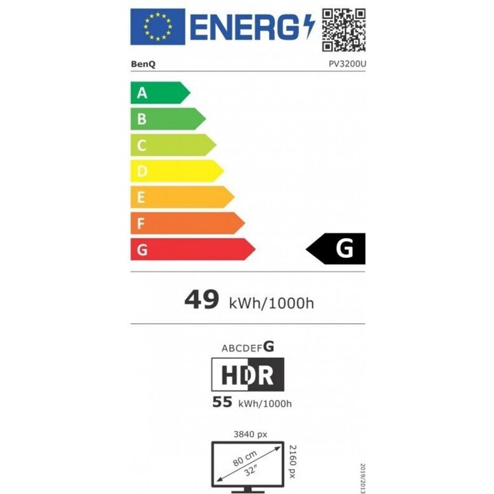 Moniteur de jeu BenQ 9H.Y01LA.TBE 4K Ultra HD 32" Noir