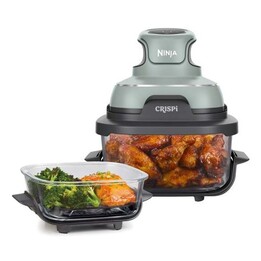 Ninja CRISPi Simple 3.8 L 1700 W Hot Air Fryer Green, Grey, Transparent
