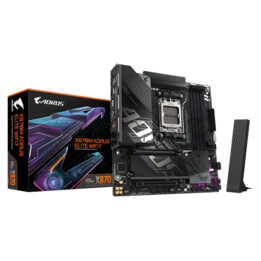 Gigabyte X870m Aorus Elite Wifi7 Motherboard – Compatible with AMD Ryzen 9000 Processors, 14+2+2 Phase Digital VRM, Up to 8200 M