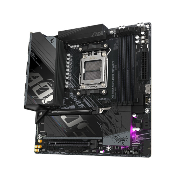 Gigabyte X870m Aorus Elite Wifi7 Motherboard – Compatible with AMD Ryzen 9000 Processors, 14+2+2 Phase Digital VRM, Up to 8200 M