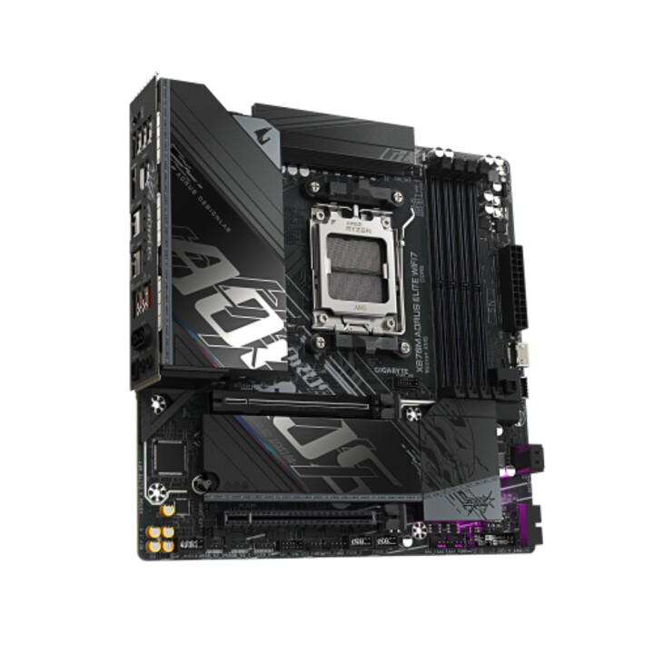 Gigabyte X870m Aorus Elite Wifi7 Motherboard – Compatible with AMD Ryzen 9000 Processors, 14+2+2 Phase Digital VRM, Up to 8200 M
