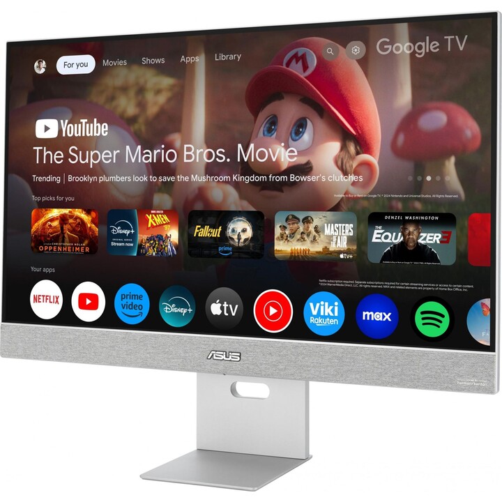 Monitor ASUS ZenScreen Smart MS27UC 27" LED IPS UltraHD 4K Alto-falantes com altura ajustável Google TV