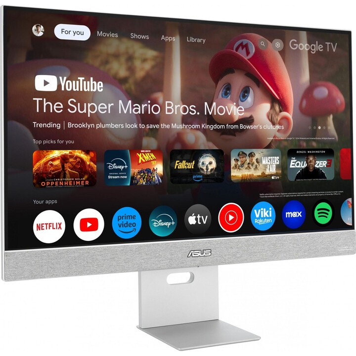 Monitor ASUS ZenScreen Smart MS27UC 27" LED IPS UltraHD 4K Alto-falantes com altura ajustável Google TV