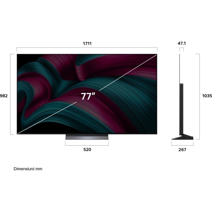 Smart TV LG OLED evo AI C5 4K de 77 polegadas 2025
