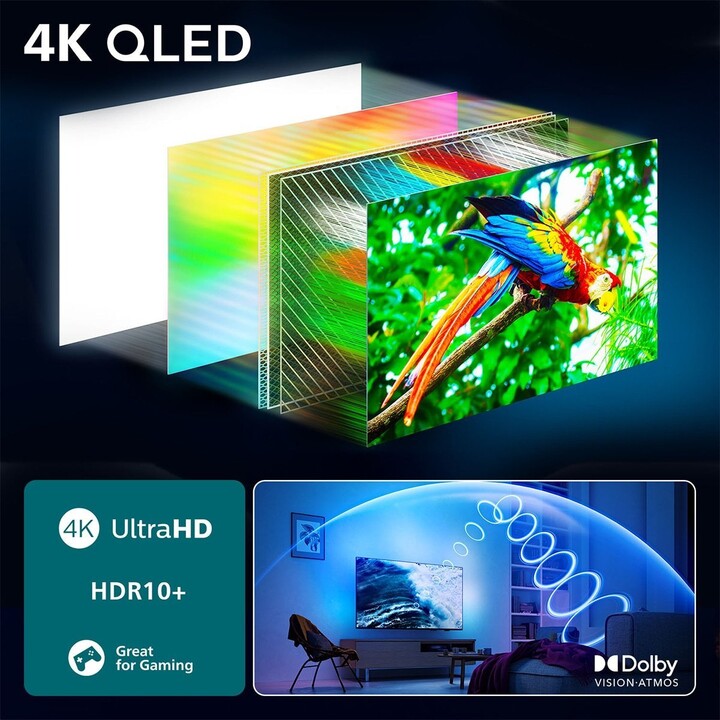 Philips The One Ambilight QLED 50" 50PUS9010 UltraHD 4K Dolby Vision Dolby Atmos Titan OS