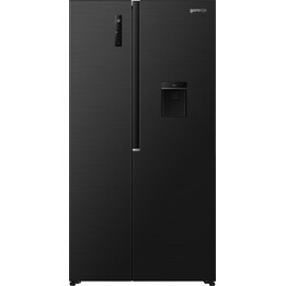 Gorenje NRS917E41BXWD, Frigorífico Side by Side de 541L con dispensador de agua y control digital externo, Negro