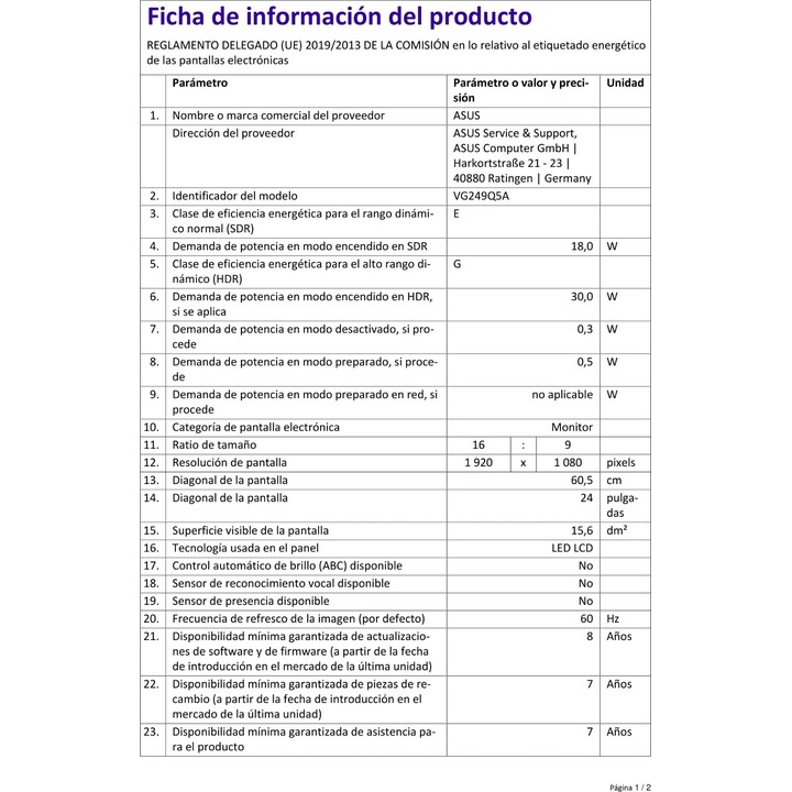 ASUS TUF Gaming VG249Q5A - Monitor de 23,8 polegadas, painel Full HD Fast-IPS, 200 Hz, 0,3 ms, compatível com G-Sync
