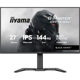 iiyama G-MASTER GB2741QSU-B1 27 Zoll QHD 144 Hz IPS 1 ms höhenverstellbarer USB-Lautsprecher-Monitor