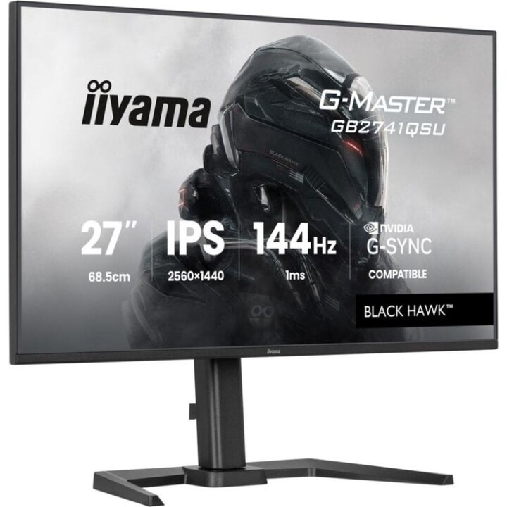 iiyama G-MASTER GB2741QSU-B1 27" QHD 144Hz IPS Altoparlanti USB regolabili in altezza 1ms Monitor