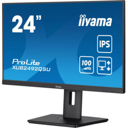 Monitor iiyama XUB2492QSU-B1 24" Panel IPS, 2560x1440100Hz QHD, 0,5ms (MPRT), FreeSync, 15cm Regulable en altura
