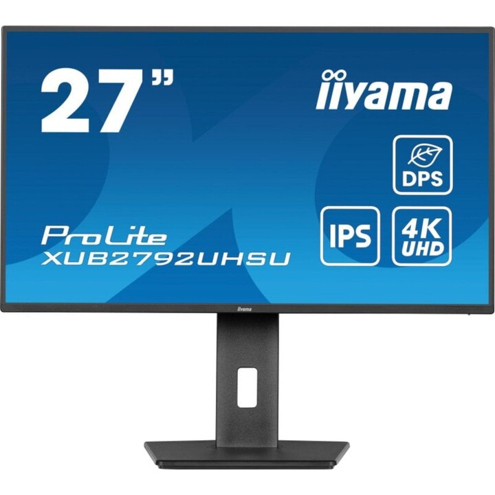 iiyama ProLite XUB2792UHSU-B6 27" IPS 4K 100Hz USB-C Monitor Adjustable Height Speakers