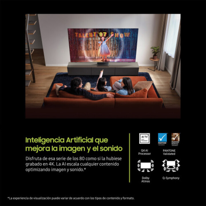 TV Samsung, 50 pollici, Qled TV Qe1f 4k Vision Ai Smart TV 2025, 127 cm, 3840 x 2160 pixel, Qled, Smart TV, Wi-Fi