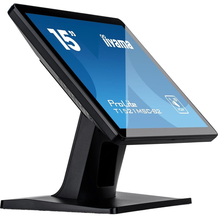 iiyama Prolite T1521MSC-B2 15-inch XGA LED Monitor, 10-point capacitive multi-touch, VGA, HDMI, 7H, IP65, black