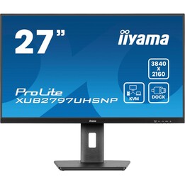 Monitor iiyama XUB2797UHSNP-B1 - 27" IPS USB-C, carregamento de 96W, 4ms, 3840 x 2160, RJ45/HDMI/DP
