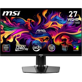 Monitor MSI MAG 271QP QD-OLED X24 26.5" Gaming Swivel Pivot Height Adjustable Tilt Matte PA
